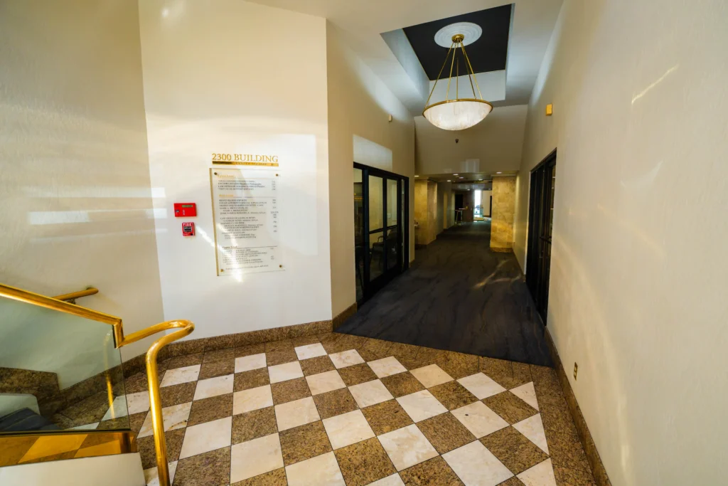 Lobby and directory of the 2300 Building