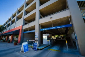 Entrance to the N Street Parking Pavilion